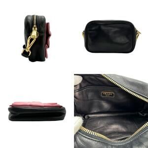 Prada Pink Bow Fiocco Bag Camera Crossbody Nappa